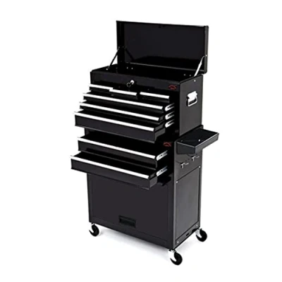 Image of dirty pro tools™ Large Tool Chest TOP Cabinet Box and ROLLCAB Black