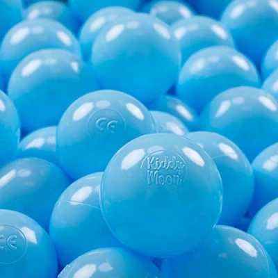 Image of KiddyMoon 50 ∅ 7Cm/2.75In Soft Plastic Play Balls For Children Colourful Certified Made In EU, Baby Blue