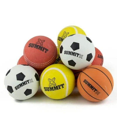 Image of SUMMIT Super Bounce 10 Pack with Mesh Drawstring Carry Bag (60mm)