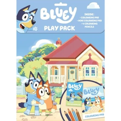 Image of ALLIGATOR Bluey Play Pack, Colouring Books for Children, Includes Pencils, Book, Books, Kids Book