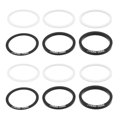 Image of eMagTech 12pcs Bike Bottom Bracket Gasket Bicycle Crank Crankset Spacer Shim Washers Parts Road Accessories For BB86/91/92/BB30/PF30, 24mm
