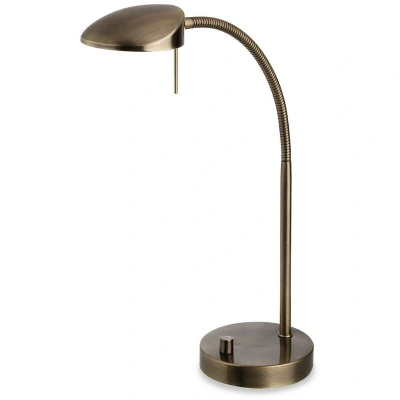 Image of Milan LED 1 Light Table Lamp Antique Brass