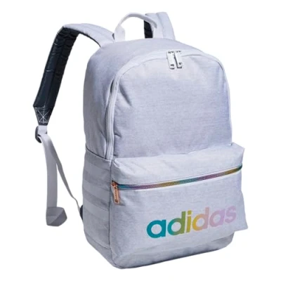 Image of adidas Youth Classic 3s Backpack, Jersey White/Rose Gold Rainbow, One Size, Backpack