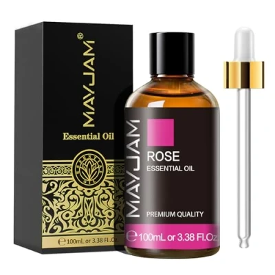 Image of MAYJAM Rose Essential Oils 100ML, Oil for Diffuser, Humidifier, DIY, Home, Office