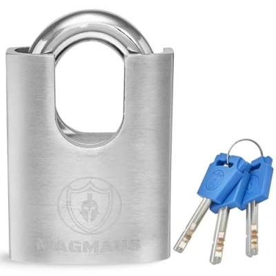Image of Magmaus® SDL50 [Never Rust] Outdoor Padlock Heavy Duty Waterproof [High Security Anti Cut Shackle] Ideal for Sheds, Gates, Containers