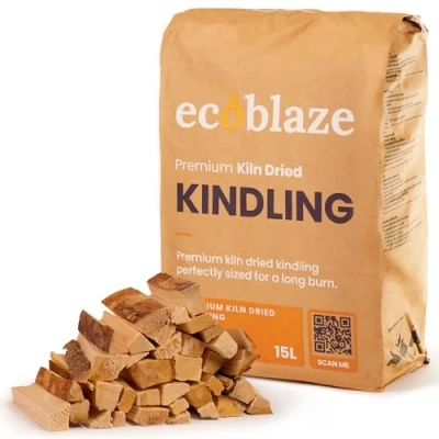 Image of Kiln Dried Kindling 15L ( 6.5KG) Ecoblaze Mega Pack. Perfect for Fires, Fireplaces, Stoves, and more