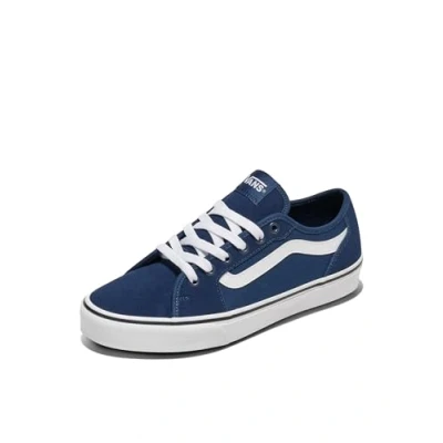 Image of Vans Men&#039;s Filmore Decon Sneaker, Suede Canvas Dress Blues White, 10.5 UK