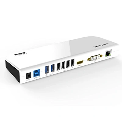 Image of Wavlink USB 3.0 Universal Docking Station Dual Video Outputs Support HDMI/DVI / VGA with 6 Ports (2 + 4 2.0) Gigabit Ethernet Port and Audio Jack for Laptop/PC Mac