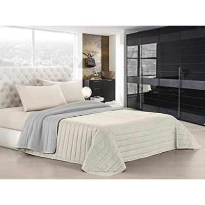 Image of Elegant Summer Quilt Cream/Light Grey, Double