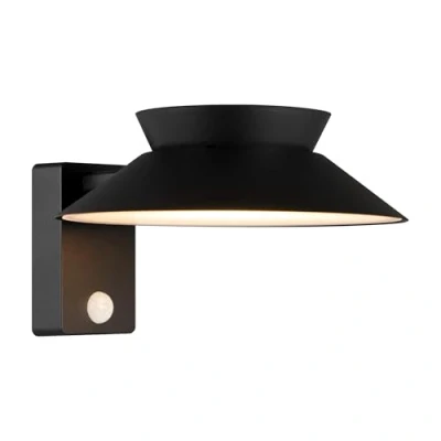 Image of Nordlux Justina Solar Wall Light Black Outdoor LED Homeware Lighting Décor 5W 3000K 3.7V IP44 Class 3 (12V)