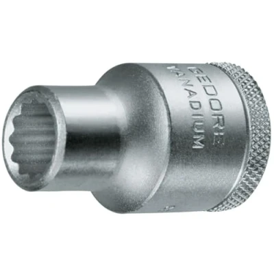 Image of GEDORE Socket, 1/2&quot; 12.5 mm drive, Bi hex, 26 AF, Tool, D 19 26, Chrome plated steel
