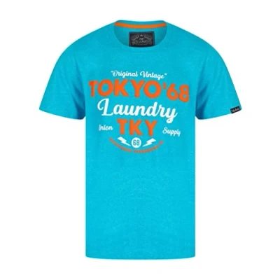 Image of Tokyo Laundry Men&#039;s &#039;Watcher&#039; Vintage Retro Motif Cotton Rich Jersey Crew Neck T Shirt