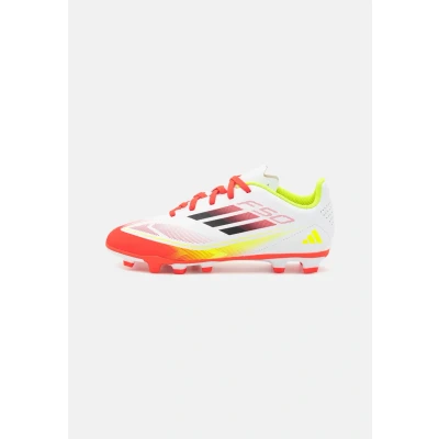 Image of adidas Performance F50 CLUB FIRM/MULTIGROUND KIDS Football boots firm ground, Size: 4.5, Footwear white/core black/solar yellow shoes