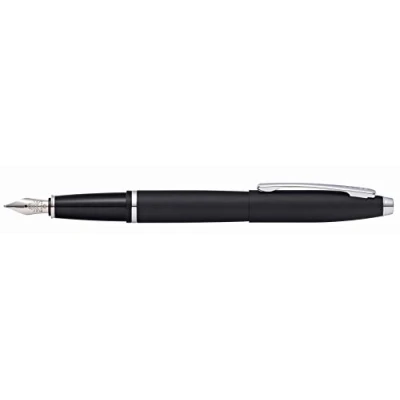 Image of Cross Calais Matte Black Fountain Pen with Stainless Steel Medium Nib