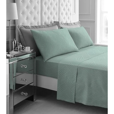Image of GC GAVENO CAVAILIA 4 Piece Flannel Bed Sheets Kingsize 100% Brushed Cotton Flat Sheet, Fitted Sheet with 2 Pillowcases Easy Care Flannelette Machine Wahable