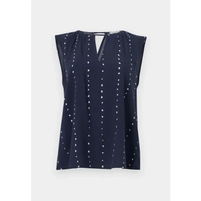 Image of TOM Tailor Feminine TOP Printed Blouse, Women&#039;s, Size: 8, Navy