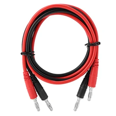 Image of Oumefar 2Pcs 4mm Banana Plug to Test Cable Testing Wire Cables Lead Set 15A Multimeter Leads Dual Stackable for 1M