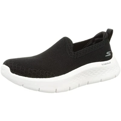 Image of Skechers Women&#039;s 149995 BKW Trainers, Black &amp; White Mesh/Trim, 3 UK