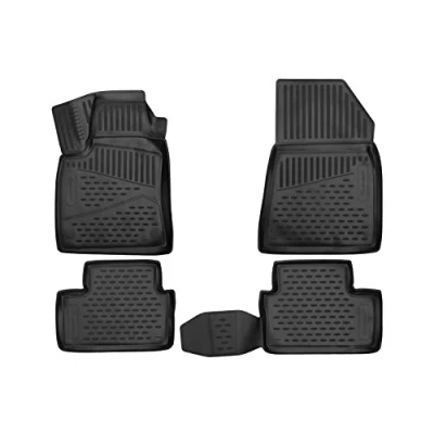 Image of Element 3D Rubber Mat Set Suitable for Renault Clio Mk4 IV 2012 2019 Hatchback 100% Car Floor Mats, Robust Universal Mats