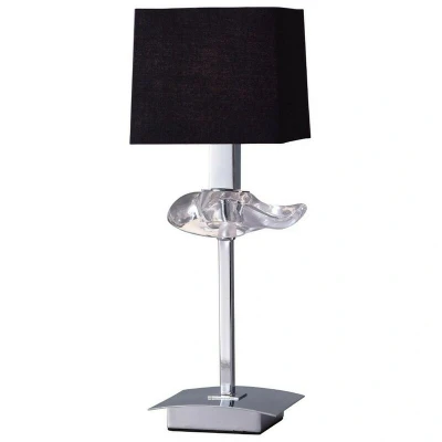 Image of Akira Table Lamp 1 Light E14, Polished Chrome with Black Shade