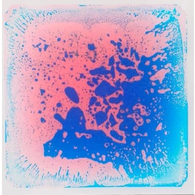 Image of Sensory Toys UV Liquid Floor Tiles Mats Gel Pads For Kids Autism 30X30cm (Pink Blue)