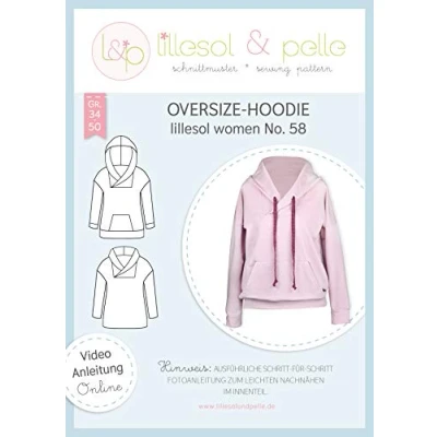 Image of Lillesol &amp; pelle Women&#039;s No. 58 Oversize Hoodie in Sizes 8 22 for Sewing with Photo Instructions and Video