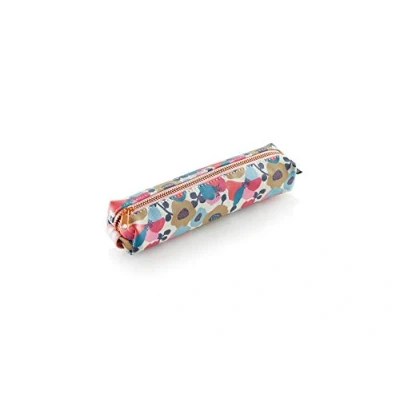 Image of Miquelrius Mini Pencil case, Includes Elastic Band, Zip Closure, case Size 190 x 25 40 mm, Design Nordic Flowers