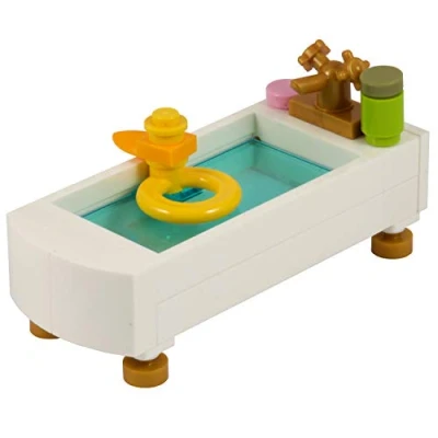 Image of Bathroom Bath Tub Made with Genuine LEGO parts Instructions Included