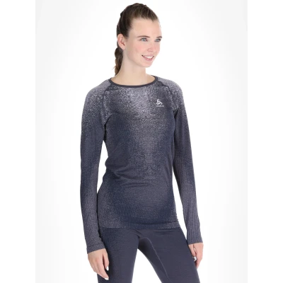 Image of ODLO TOP CREW NECK Performance WARM Blackcomb Long sleeved top, Women&#039;s, Size: 12 14, Gray ridge
