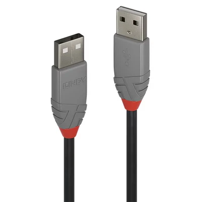 Image of LINDY 36695 USB 2.0 Type A to Cable, Anthra Line Black, 5m