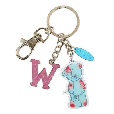 Image of W Me To You Bear Enamel Alphabet Keyring Bag Charm by