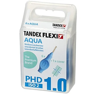 Image of Tandex Flexi Aqua 1.0mm Interdental Brush 1 Pack of 6 Brushes (12)