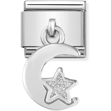 Image of Nomination Moon &amp; Star Hanging Charm