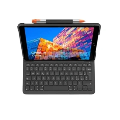 Image of Logitech Slim Folio iPad Air (3rd Generation), QWERTY Italian Layout Graphite