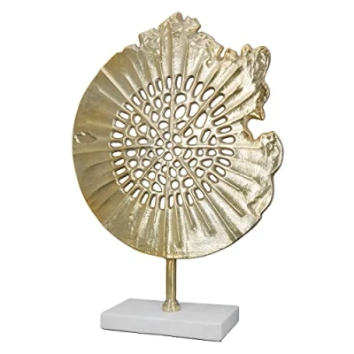 Image of GILDE Decorative Sculpture, Aluminium, Gold, Höhe 51 cm