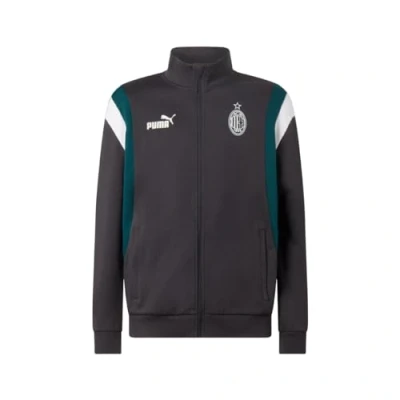 Image of AC Milan 769341 FtblArchive Track Jacket Men&#039;s Flat Dark Gray Varsity Green XXL