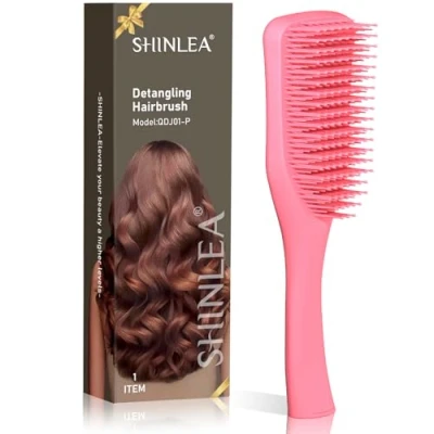 Image of SHINLEA Ultimate Detangler Hairbrush, Anti Tangle Hairbrush for Wet and Dry Hair, Reduces Breakage, Eliminates Knots, Detangles All Hair Types, Brush Straightening, Styling