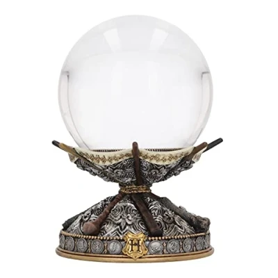 Image of Nemesis Now Officially Licensed Harry Potter Wand Crystal Ball &amp; Holder 16cm, Resin, Silver