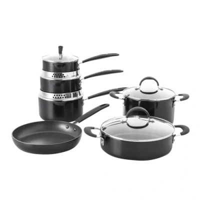 Image of ProCook Gourmet Non Stick Cookware Set (6 Piece) Induction Pans, 10 Year Guarantee