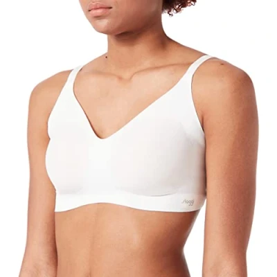 Image of Sloggi Women&#039;s Zero Microfibre 2.0 H Bralette Bustier, Angora, XS