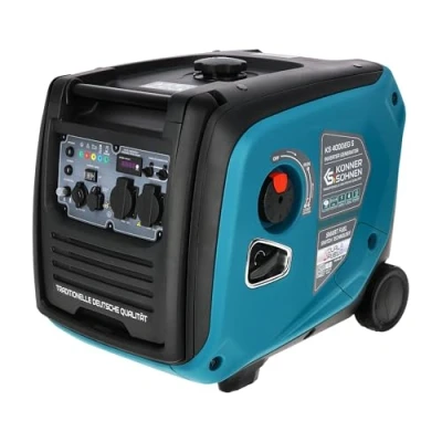 Image of Könner &amp; Söhnen KS 4000iEG S portable LPG/petrol inverter generator 4000W, UK Standard Plug 230V 2 x 13 Amp Sockets, USB ports, electric start dual fuel generator,silent