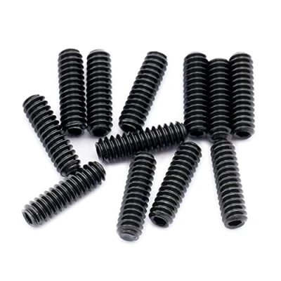 Image of Musiclily Pro #4 40X3/8&quot; Steel Saddle Height Screws for American Strat Tele Style Electric Guitar Bridge, Black (Set of 12)