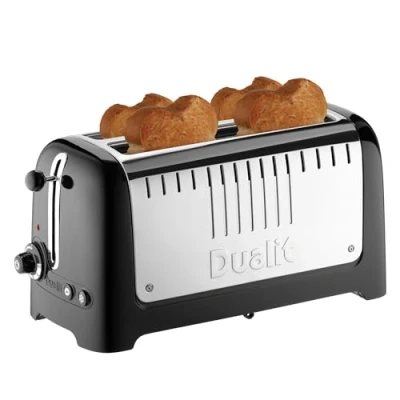 Image of Dualit Lite 2 Long Slot Toaster Gloss Black