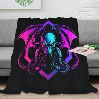 Image of ZZSSSM Dragons 3D Throw Blankets Microfiber Soft Cozy Flannel Fleece Blanket Sport Fluffy Fuzzy Couch Sofa Warm Décor for Kids Teens Adults 70x80inch(180x200cm)