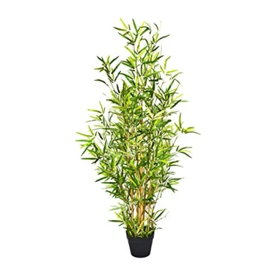 Image of GreenBrokers Artificial Bamboo Tree in Pot, 130cm / 4ft