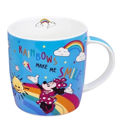 Image of Disney Ceramic Mug Colourful Minnie Mouse Gift Boxed Blue
