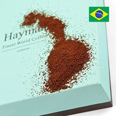Image of Hayman Coffee, Cup of Excellence®* Award Winner Brazilian Ground Coffee Medium Roast, Fresh Roasted 100 Grams/3.5 Ounces (Pack 1)