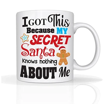 Image of Funny Secret Santa Mug Office Rude for Women, Men Work Colleagues