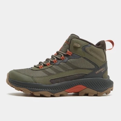 Image of Merrell Speed Strike 2 MID GORE TEX Hiking shoes, Men&#039;s, Size: 7, Olive Imitation leather/ textile
