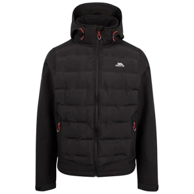 Image of Trespass Mens Softshell Jacket With Zip Off Hood and Zipped Pockets Alwero